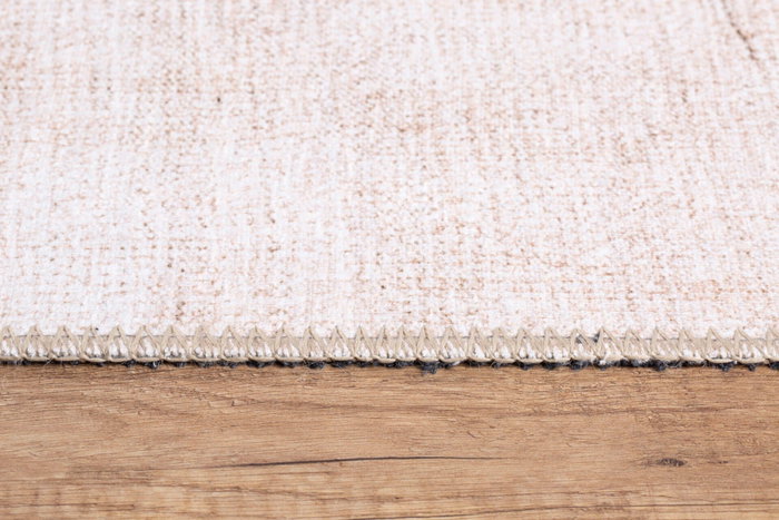 Conceptum Alfombra Beige AL 194 de Poliéster, 150 x 230 cm, Suave y Lavable a Máquina